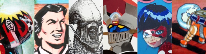 Schwantz, Capitán Trueno, Alien, Mazinger-Z, Lady Bug, Milú